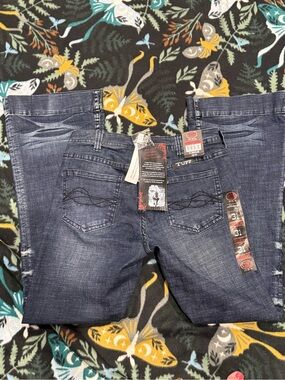 Cowgirl Tuff Sapphire Trouser Jeans Medium Wash Stretch Size 31 NWT
